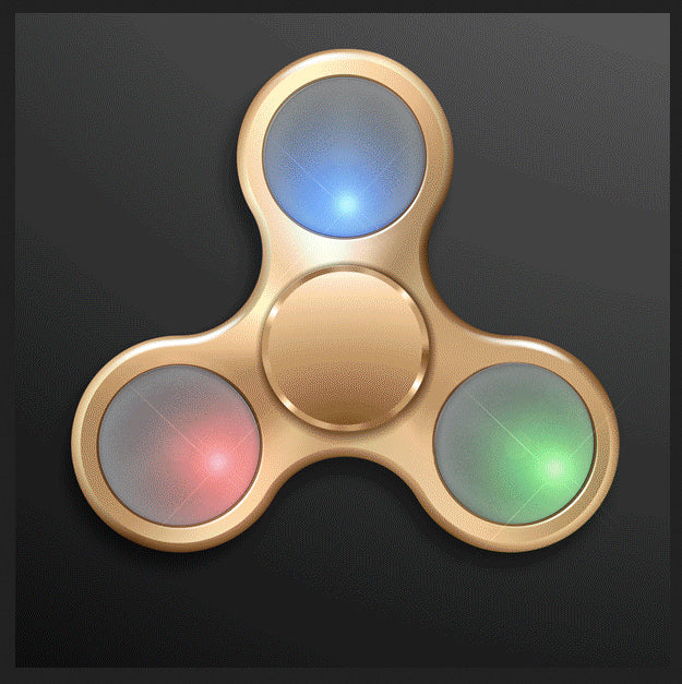 Gold Metallic LED EDC Fidget Spinner