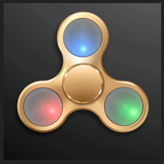 Gold Metallic LED EDC Fidget Spinner