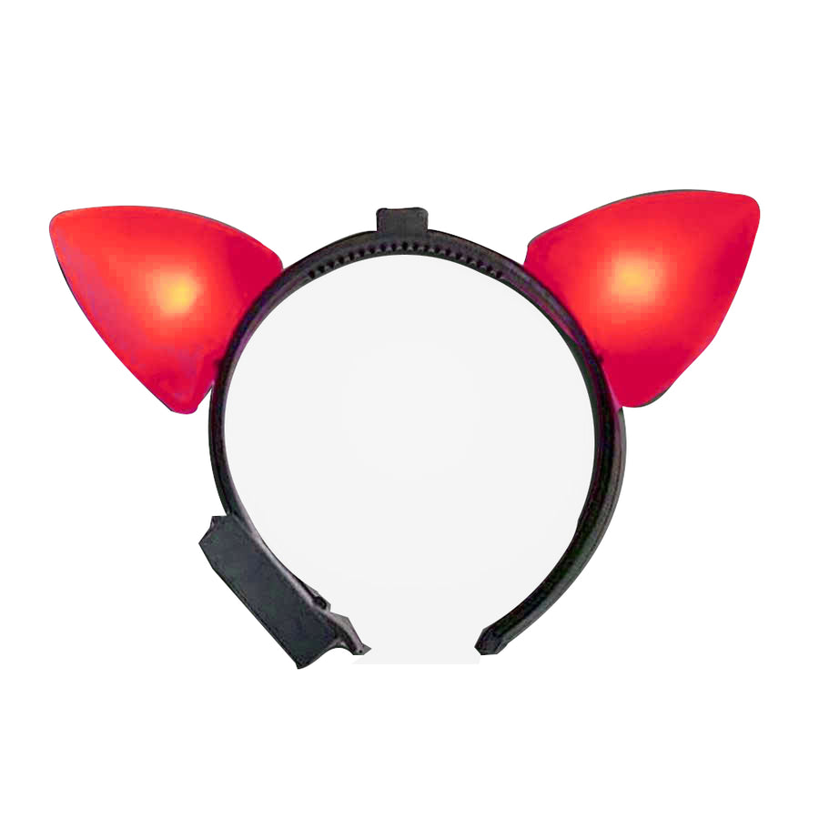 Light Up Red Cat Ears Headband