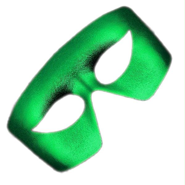 Masquerade Green Unlit Metallic Mask Mardi Gras