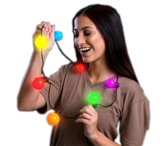 Multicolored Light up Big Ball Bulb Necklace