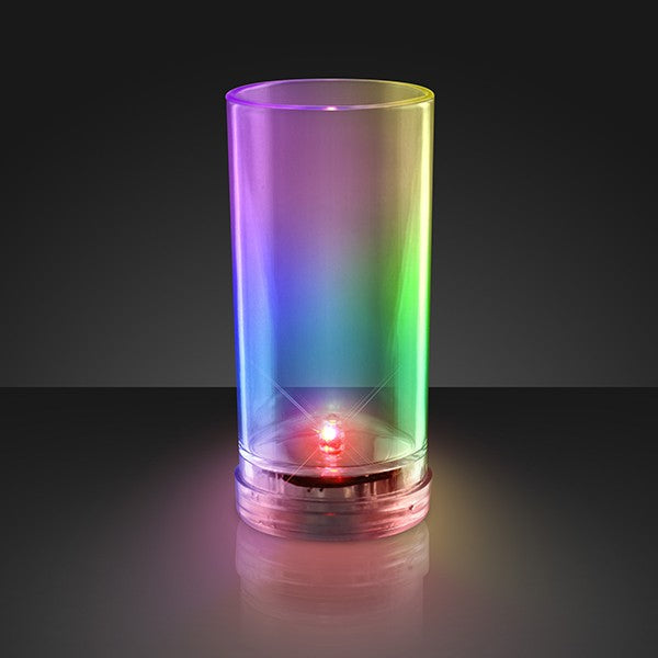 Push Activated Tall and Slender Shot Shooter Multicolored Flashing Glass for Parties