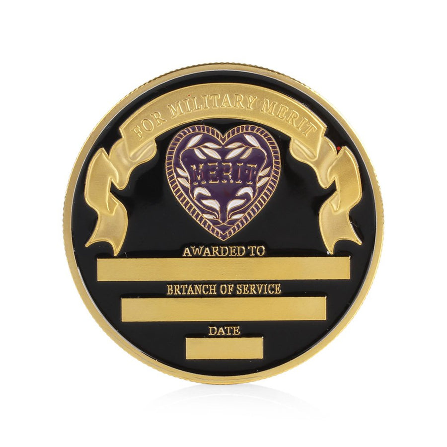 Purple Heart Military Merit Division Challenge Coin