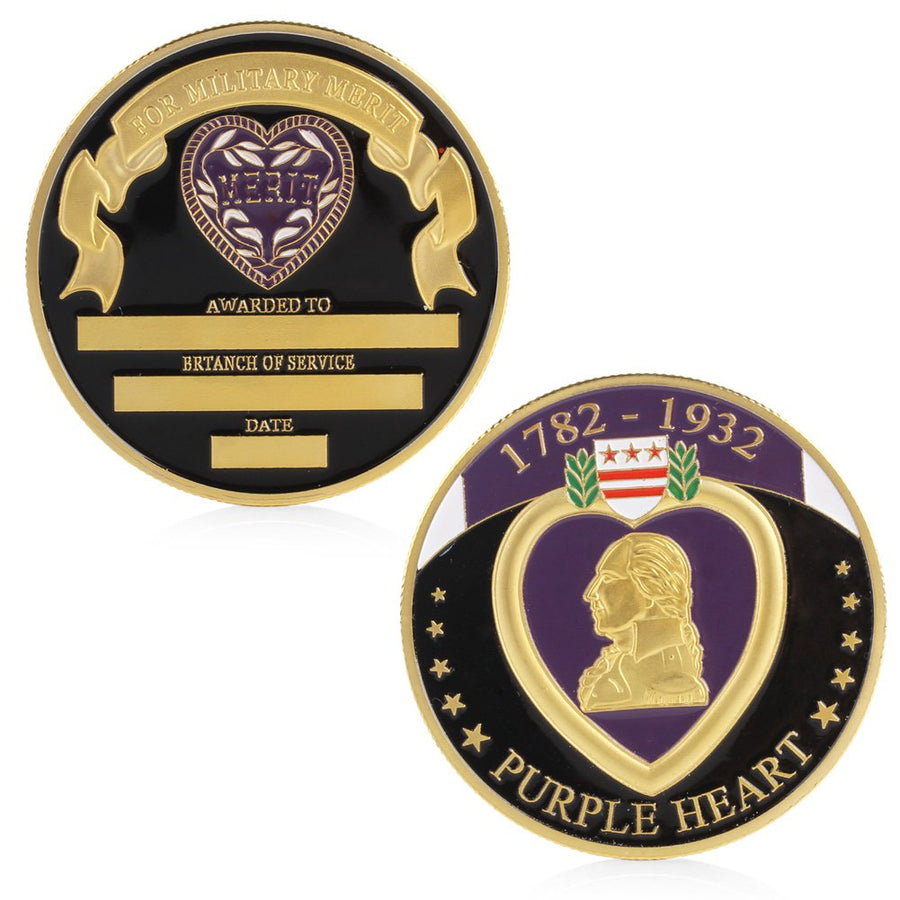 Purple Heart Military Merit Division Challenge Coin