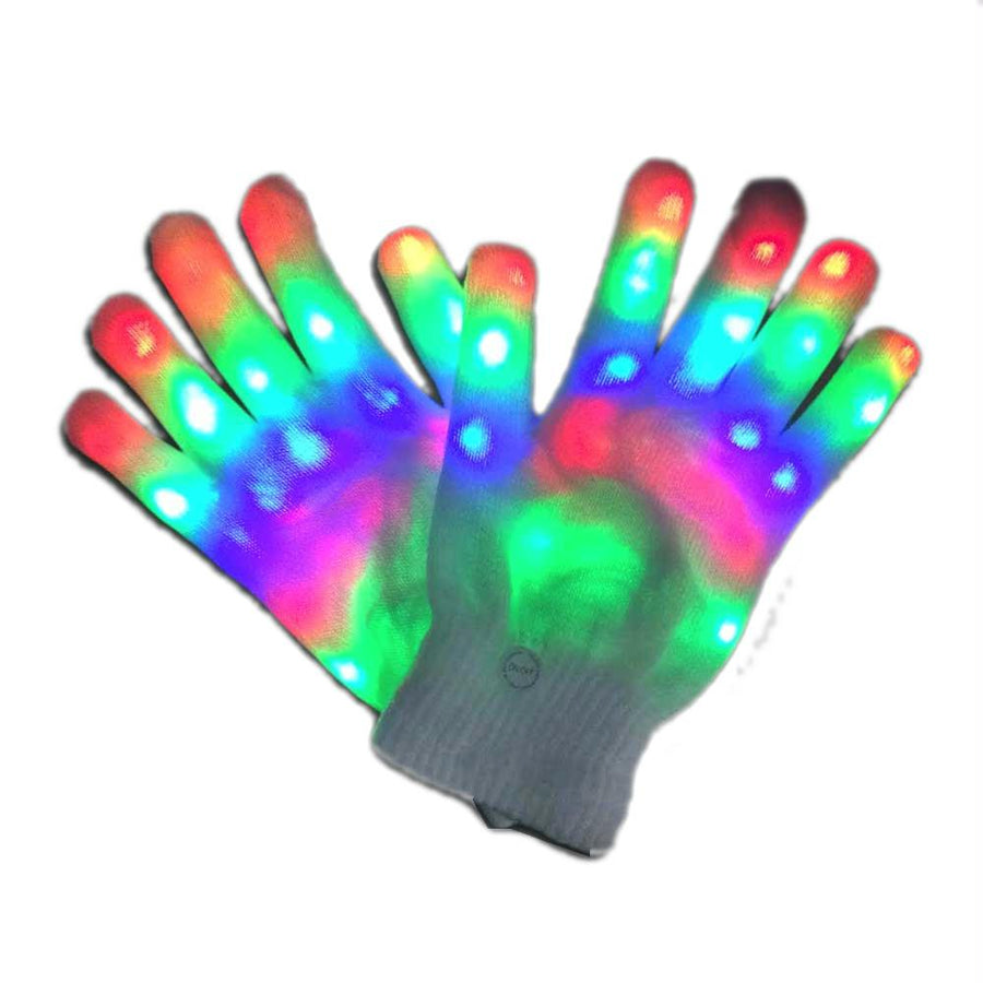 Multicolor White Knit Sparkle Glove