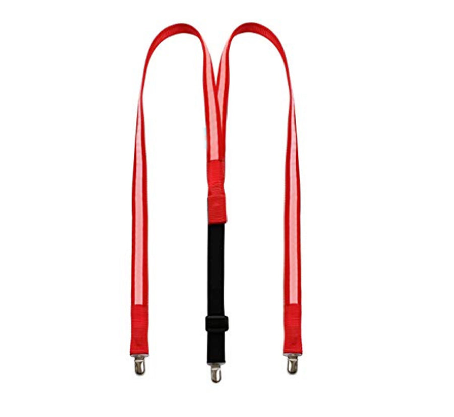 Rechargeable Red LED Suspenders USB