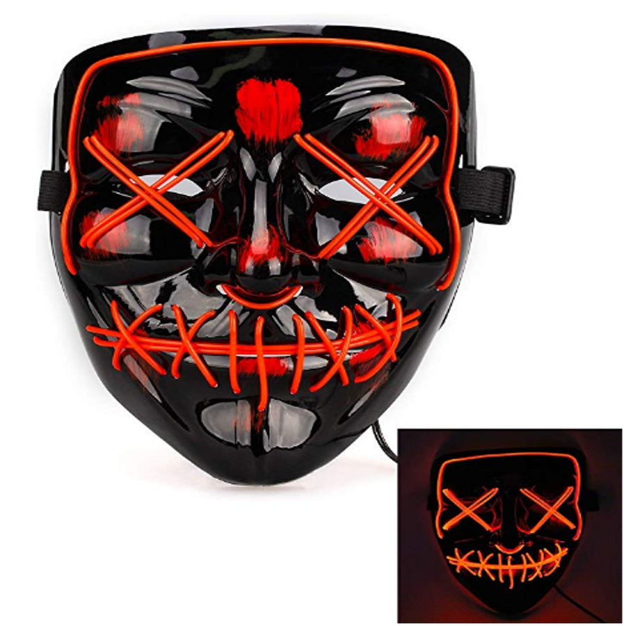 Rave EL Wire Halloween Party Mask Assorted Colors