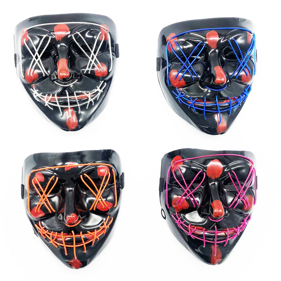 Rave EL Wire Halloween Party Mask Assorted Colors