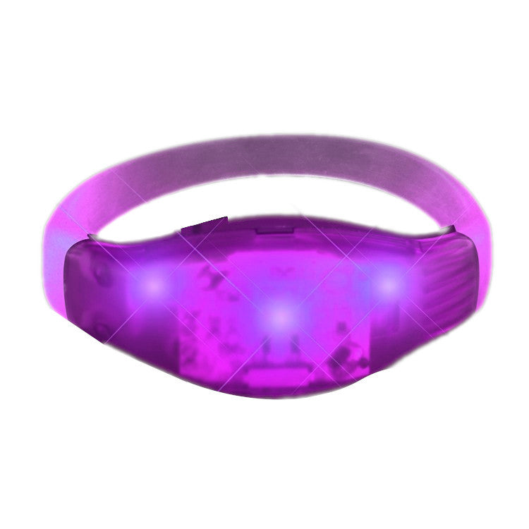 Sound Reactive Purple LED Party Bracelet Wristbands for Concerts