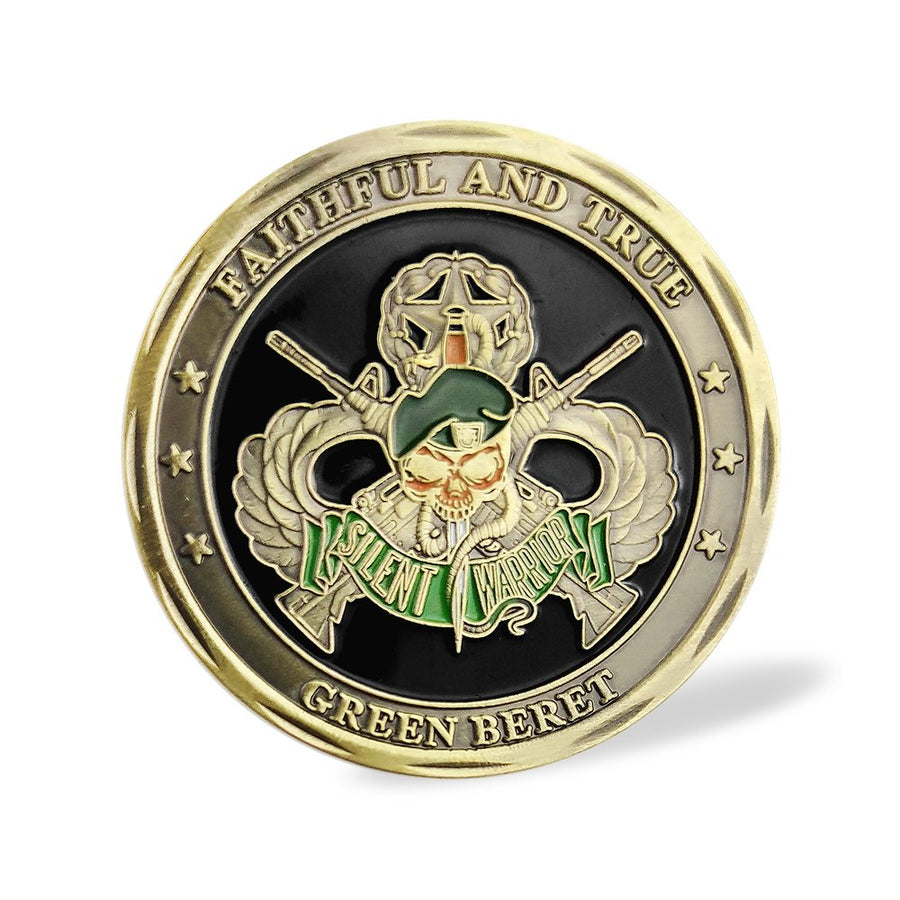 US Army Green Barret Special Forces Faithful and True Commemorative Coin