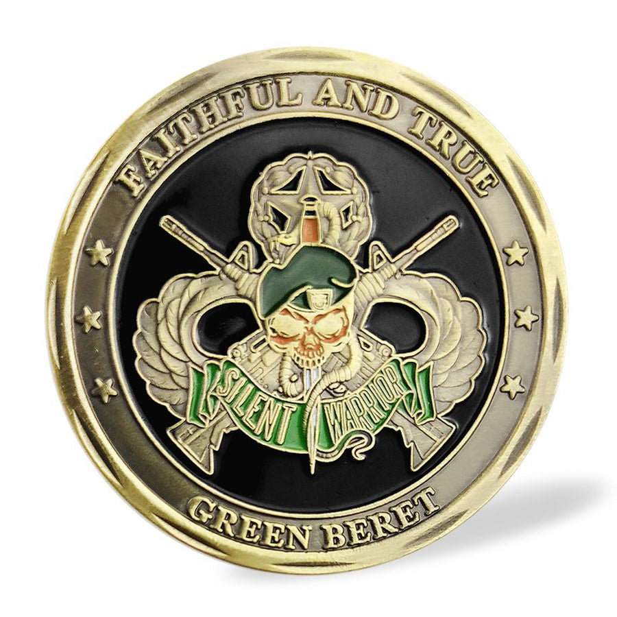 US Army Green Barret Special Forces Faithful and True Commemorative Coin