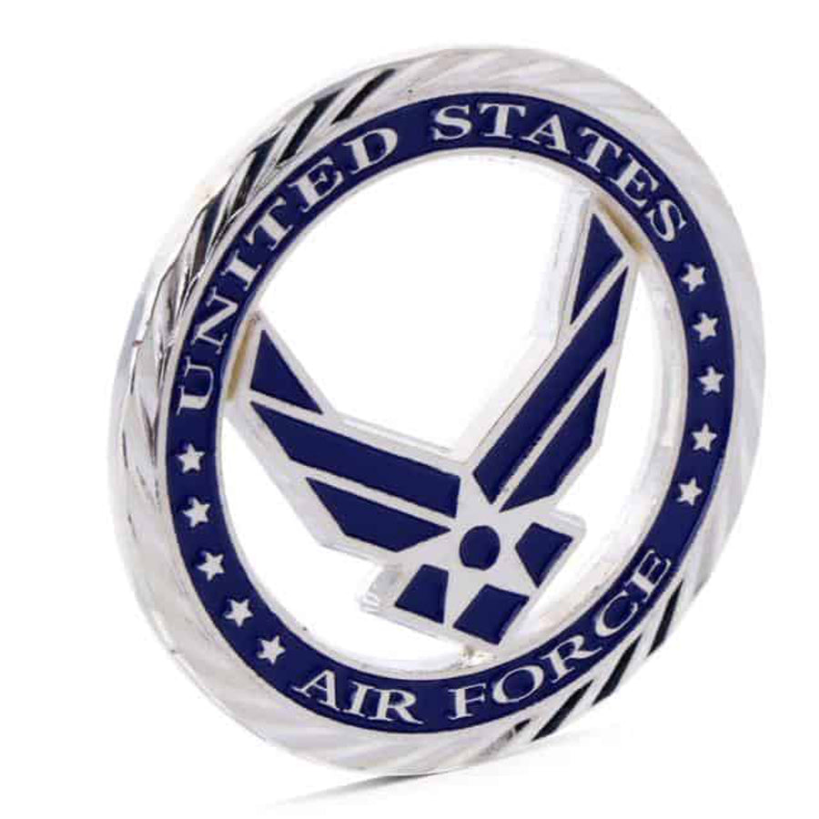 United States Air Force Integrity First Service Before Self and Excellence In All We Do Silver Plated Coin