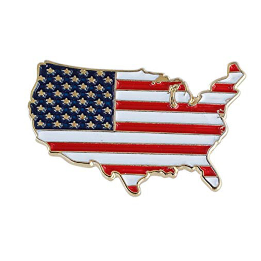 Unlit United States of America Outline Patriotic Pin