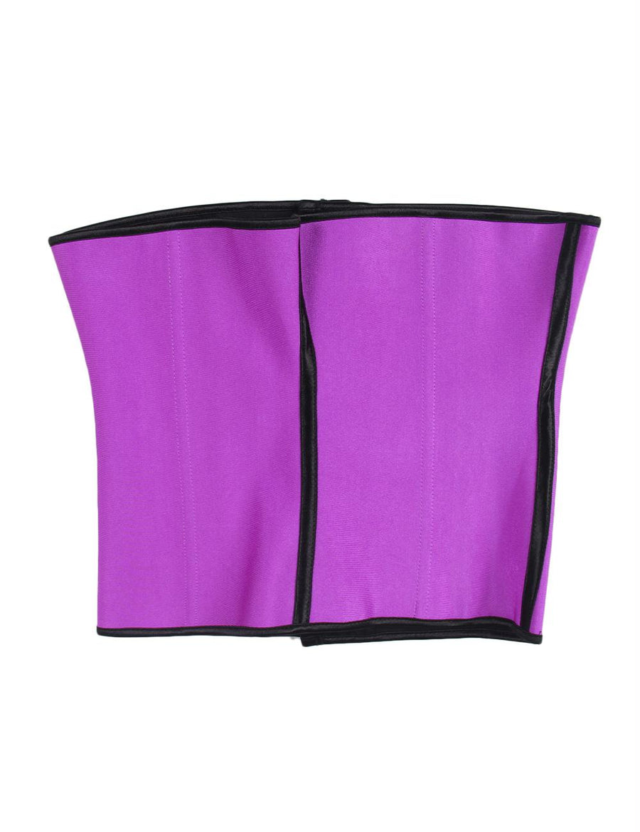 Plus Size 4 Steel Bones Purple Latex Corset