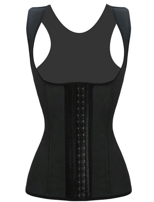 Plus Size 4 Steel Bones Latex Corset Girdle Vest Waist Cincher Body Shaper