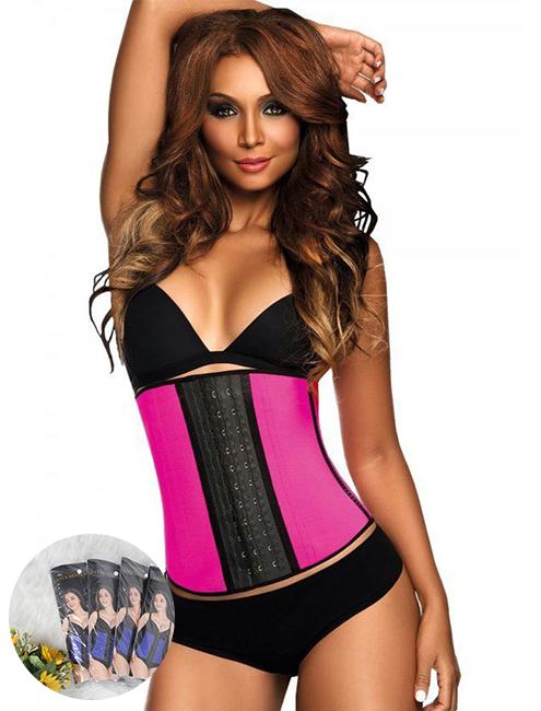 Plus Size 9 Steel Bones Rosy Latex Corset