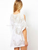 Lace Cut Out Shoulder Beach Cover Up