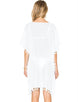 Pom Pom Tassel Hem White Gauze Cover up