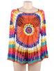 Long Sleeve Rainbow Knitted Handmade Crochet Hollow Beach Dress