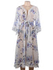 Chiffon Floral Long Cardigan Beach Gown