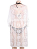 White Knitted Hollow out Long Cardigan Beach Gown