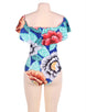 Gorgeous Printing Frill Floral One-piece Bikini