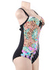 Plus Size Flower Style Women One Piece Swimwear