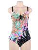 Plus Size Flower Style Women One Piece Swimwear