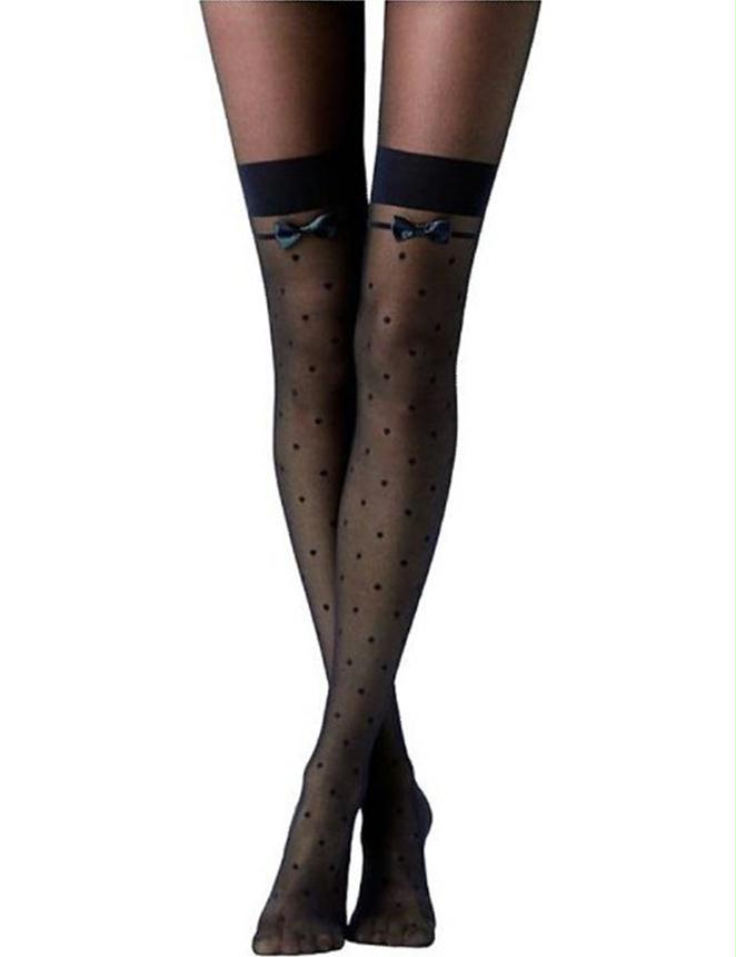 Jacquard Bow tie Stockings