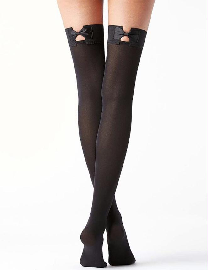 Black Bow Tie Stockings