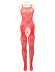 Red Heart Mesh Bodystocking