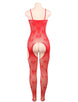 Red Heart Mesh Bodystocking