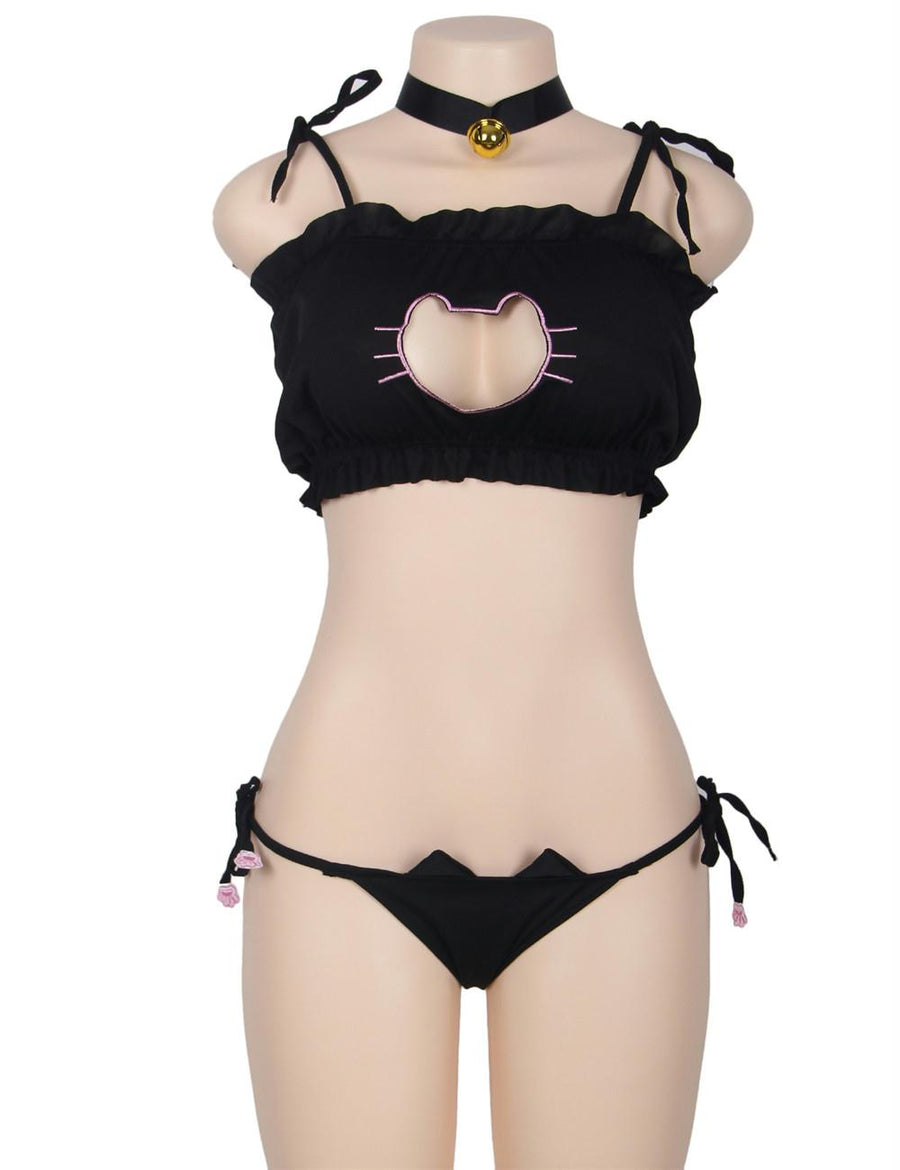 Cute cat Bra Set