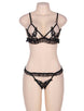 Butterfly Black Bra Set With Mask