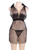 Seduction Black Mesh Babydoll with G-string