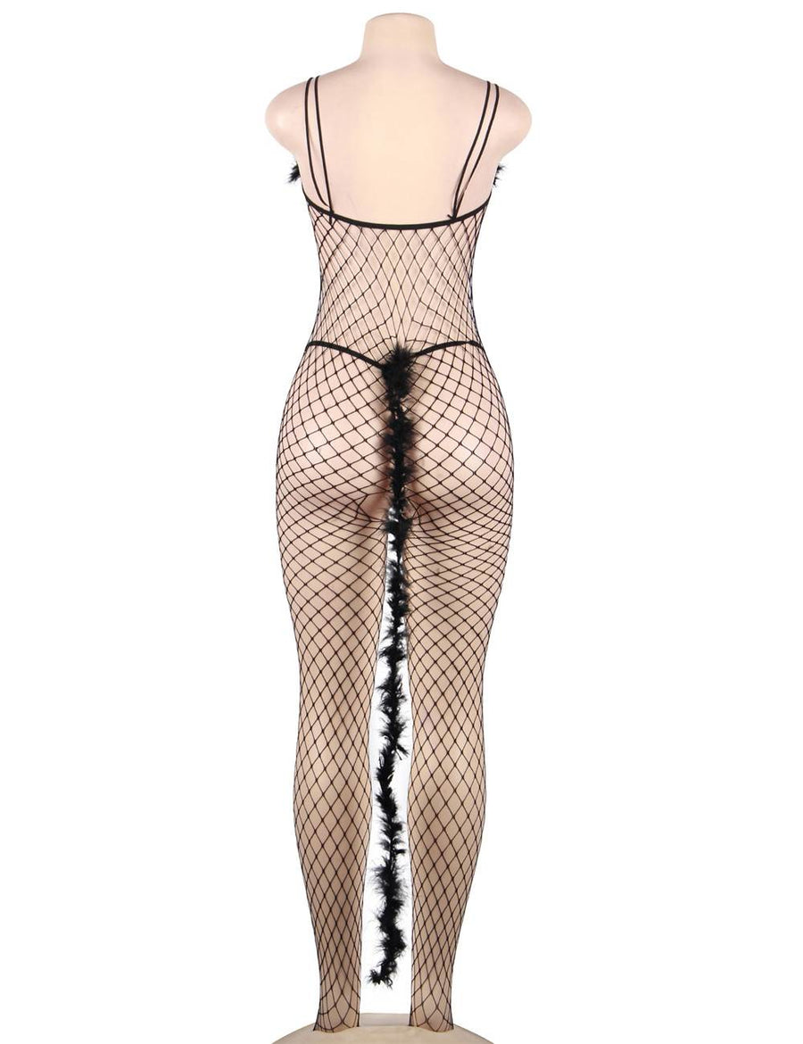 Cute Cat Sexy Fishnet BodyStocking Set