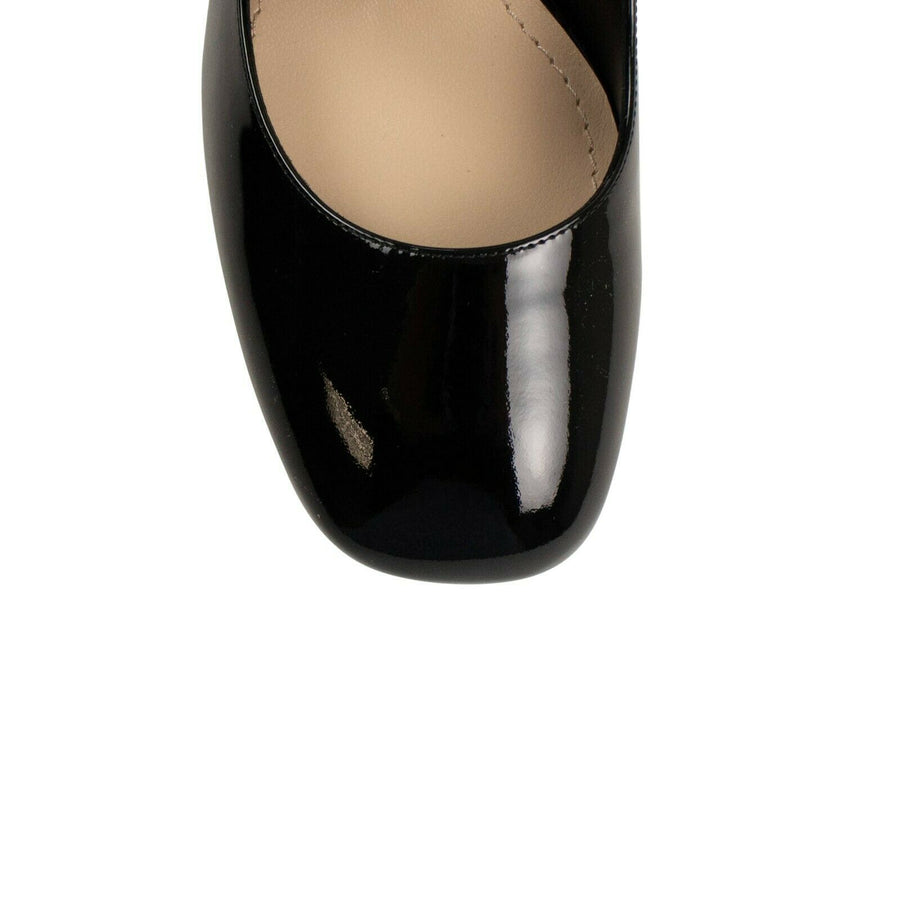 Patent Leather Baby D Ballet Pumps - Black