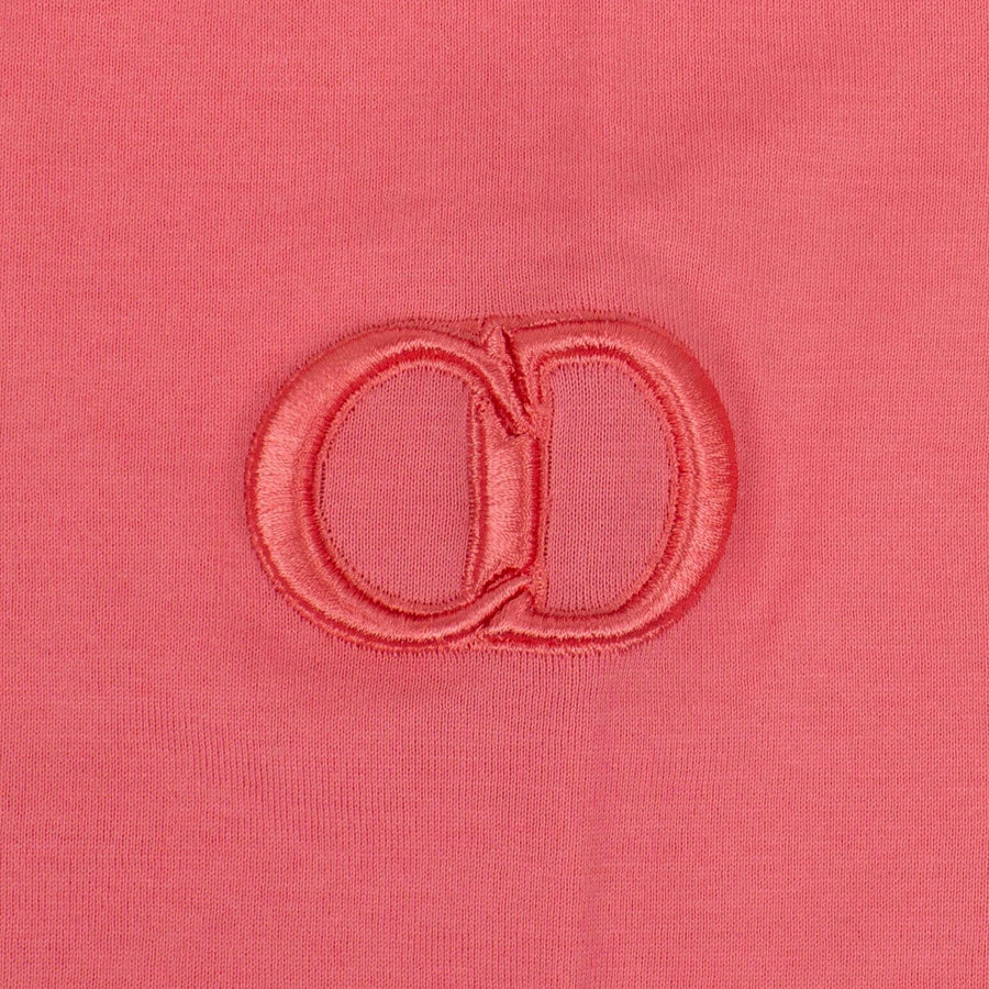 Cotton 'CD Icon' Logo Short Sleeve T-Shirt - Pink