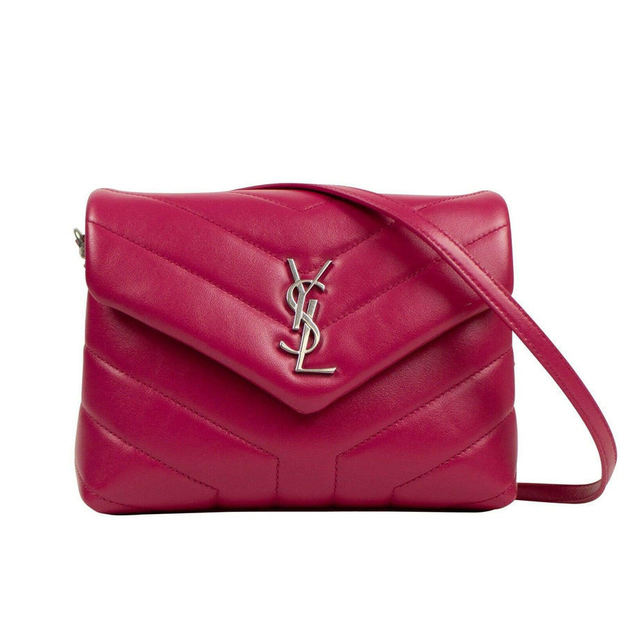 Loulou Quilted Leather YSL Monogram Mini Shoulder Bag - Pink