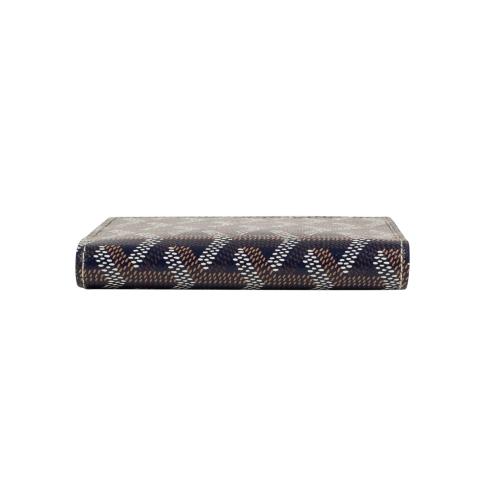 Saint Marc's Chevron Card Case Wallet - Navy