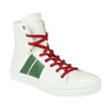 Men's Sunset Canvas And Leather Sneakers - White