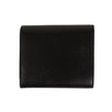 Calf Leather Bi-fold Snap Wallet - Black