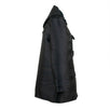 Polyester Blend Single Breasted Over Coat - Black