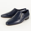 Crumpled Calfskin Leather Loafers  - Navy