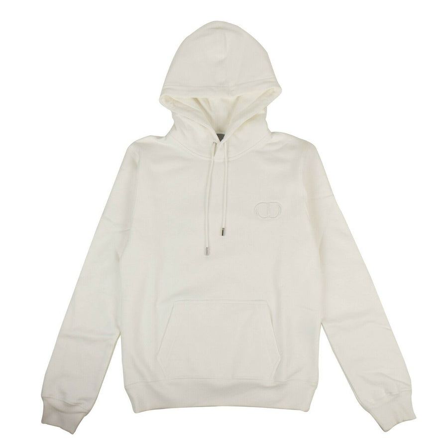 Cotton 'CD Icon' Logo Hooded Sweatshirt - White