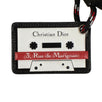 CHRISTIAN DIOR HOMME Leather Tape Key Chain - Black And White