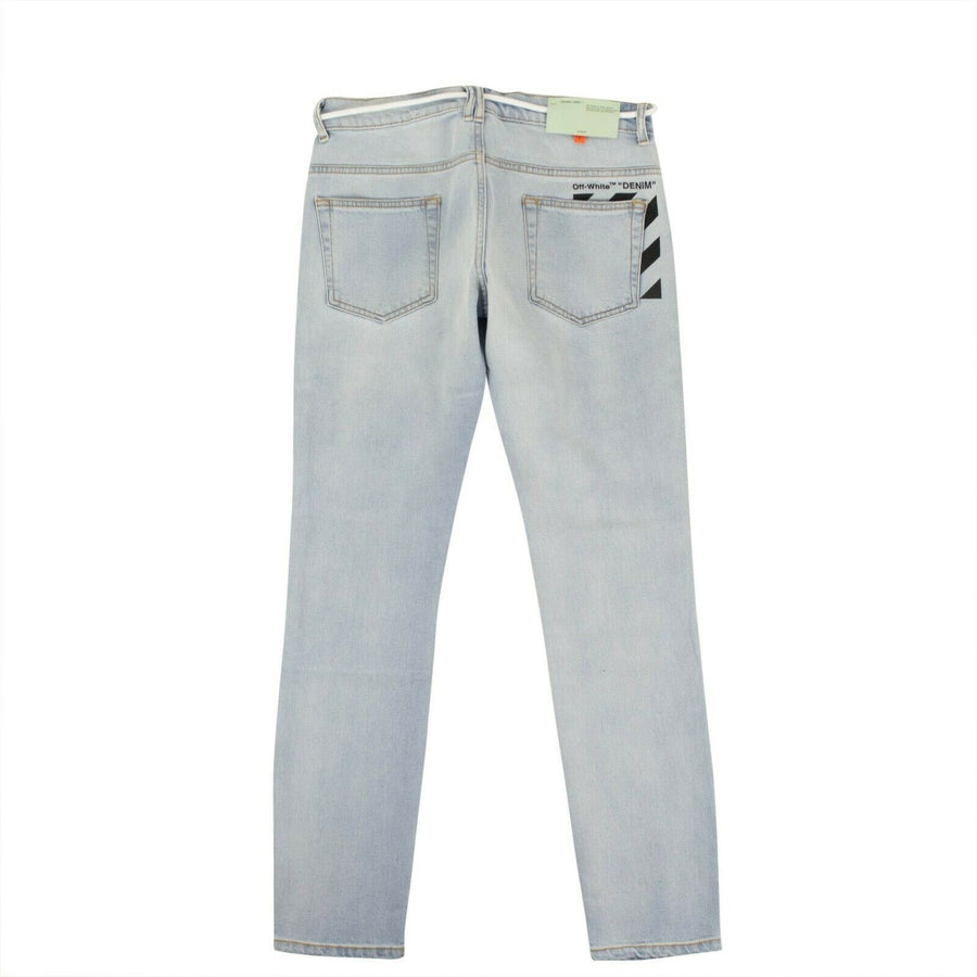 Washed Skinny Denim Pants - Light Blue