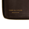 Leather Zip Around Wallet - Brown