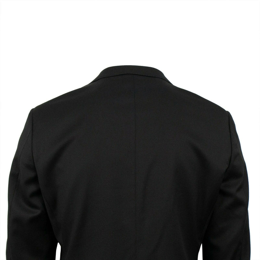 Wool Two Button Suit - Black