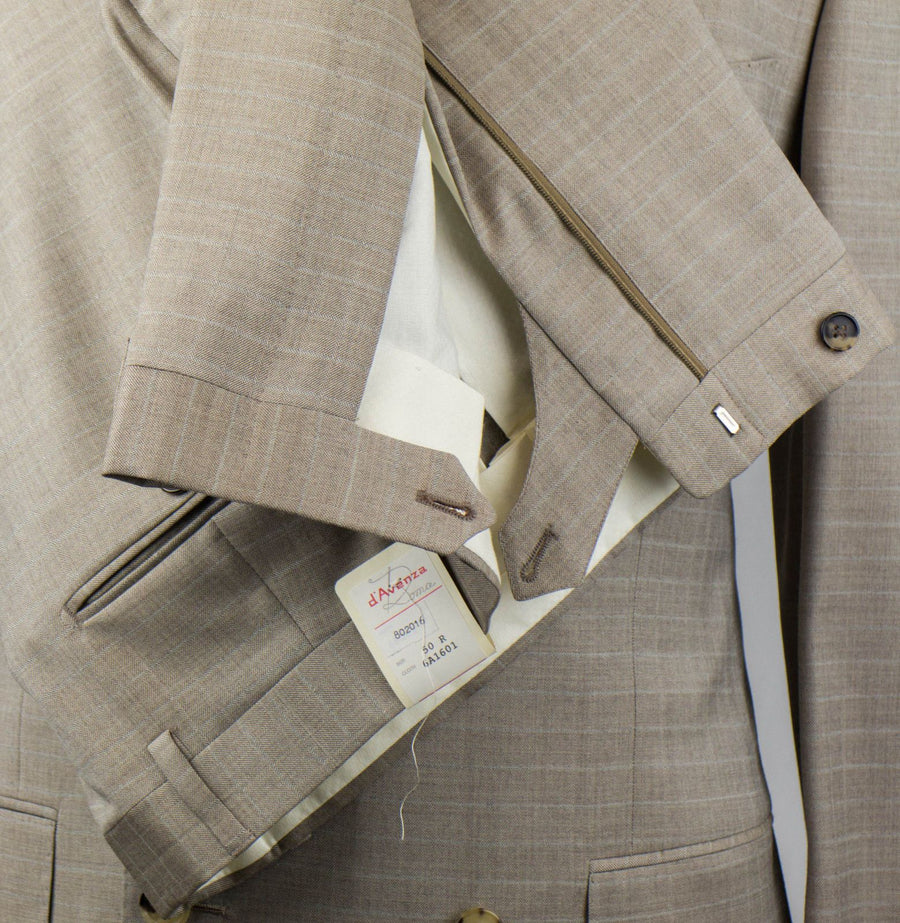 Super 150's Wool Double Breasted Suit - Brown